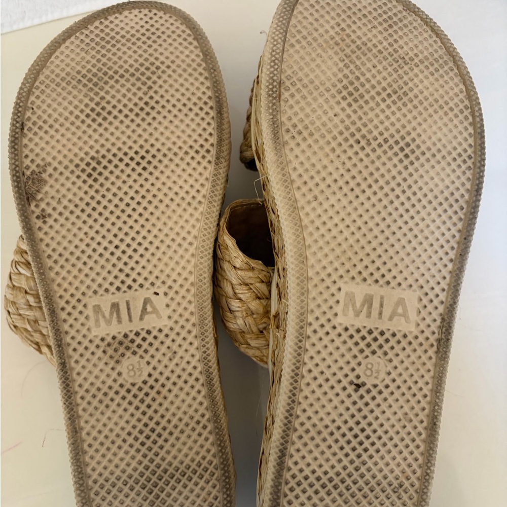 MIA Braided Double-Strap Slide Sandals in Natural size 8.5 - Picture 3 of 3